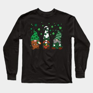 St Patricks Day With Gnome Long Sleeve T-Shirt